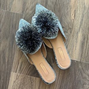 Aquazzura pom pom flats